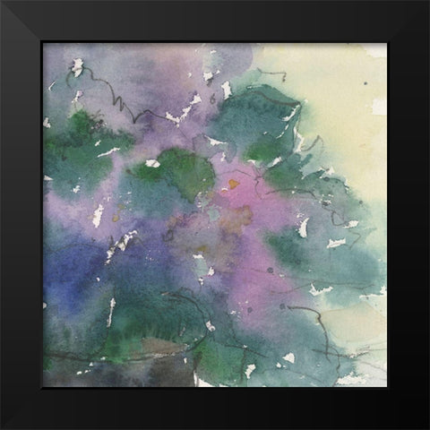 Floral Facade II Black Modern Wood Framed Art Print by Dixon, Samuel