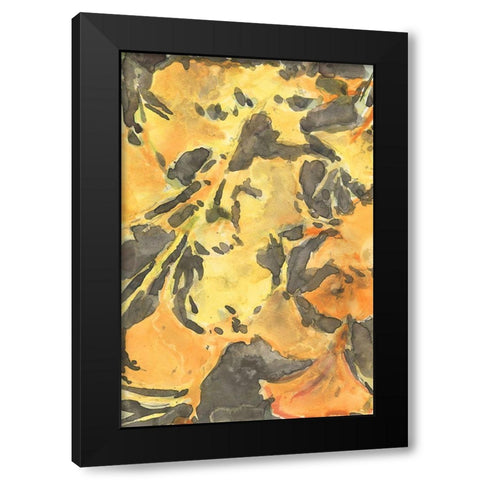 Ginkgo Leafing I Black Modern Wood Framed Art Print with Double Matting by Dixon, Samuel