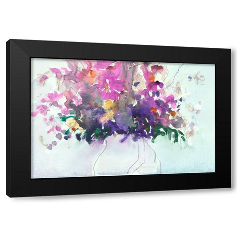 Floral in Pitcher I Black Modern Wood Framed Art Print by Dixon, Samuel