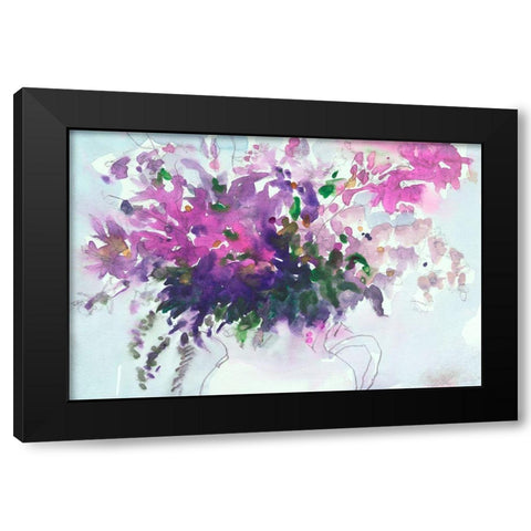Floral in Pitcher II Black Modern Wood Framed Art Print with Double Matting by Dixon, Samuel