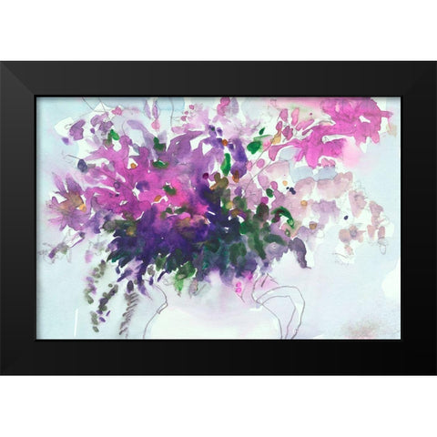 Floral in Pitcher II Black Modern Wood Framed Art Print by Dixon, Samuel