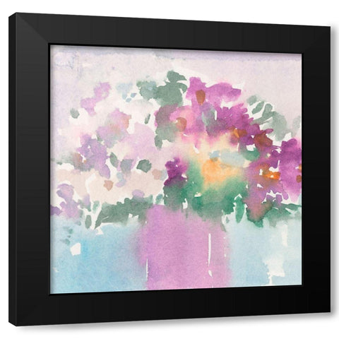 Floral Gathering I Black Modern Wood Framed Art Print by Dixon, Samuel