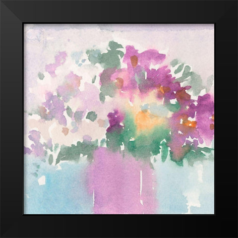 Floral Gathering I Black Modern Wood Framed Art Print by Dixon, Samuel