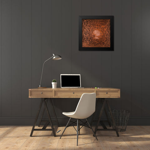 Neuron in Copper Black Modern Wood Framed Art Print by Willett, Michael
