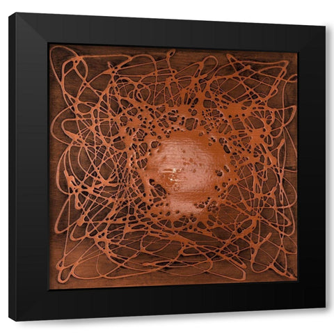 Neuron in Copper Black Modern Wood Framed Art Print by Willett, Michael