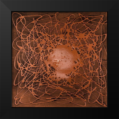 Neuron in Copper Black Modern Wood Framed Art Print by Willett, Michael