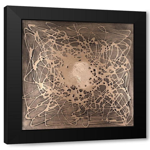 Neuron in Champagne Black Modern Wood Framed Art Print with Double Matting by Willett, Michael