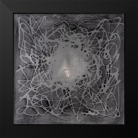 Neuron  in Gunmetal Black Modern Wood Framed Art Print by Willett, Michael