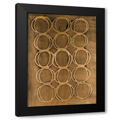 Concentric Metallic in Gold Black Modern Wood Framed Art Print by Willett, Michael