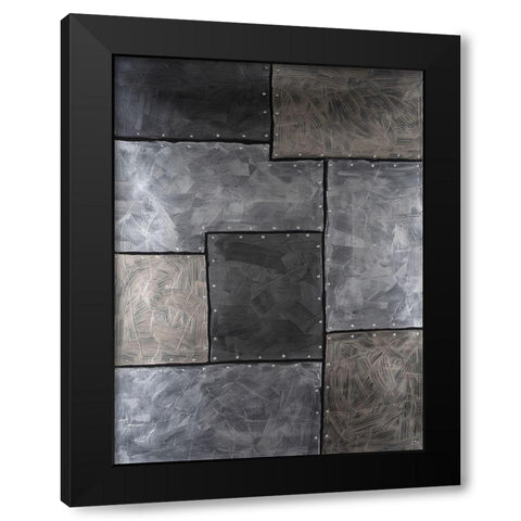 Steel Plates II Black Modern Wood Framed Art Print with Double Matting by Willett, Michael
