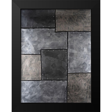Steel Plates II Black Modern Wood Framed Art Print by Willett, Michael