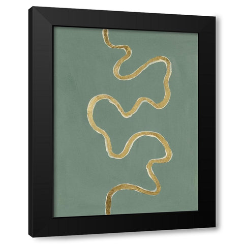 Oxbow V Black Modern Wood Framed Art Print by Willett, Michael