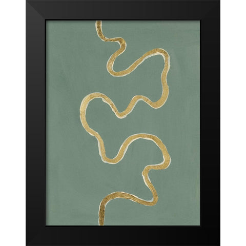 Oxbow V Black Modern Wood Framed Art Print by Willett, Michael