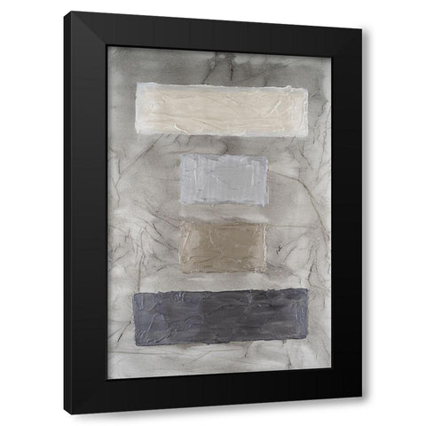 Metallic Monoliths I Black Modern Wood Framed Art Print by Willett, Michael