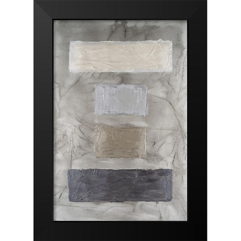 Metallic Monoliths I Black Modern Wood Framed Art Print by Willett, Michael