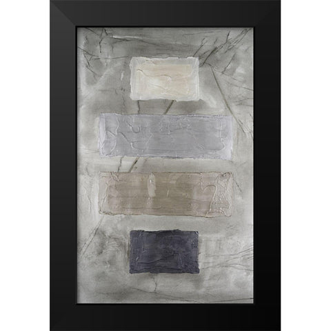 Metallic Monoliths II Black Modern Wood Framed Art Print by Willett, Michael