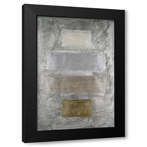 Metallic Monoliths IV Black Modern Wood Framed Art Print with Double Matting by Willett, Michael