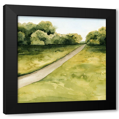 Golden Walk I Black Modern Wood Framed Art Print with Double Matting by Popp, Grace