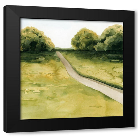 Golden Walk II Black Modern Wood Framed Art Print with Double Matting by Popp, Grace