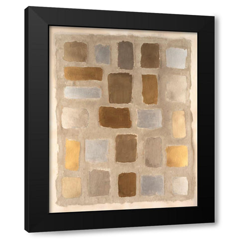 Sand Shaped I Black Modern Wood Framed Art Print with Double Matting by Willett, Michael