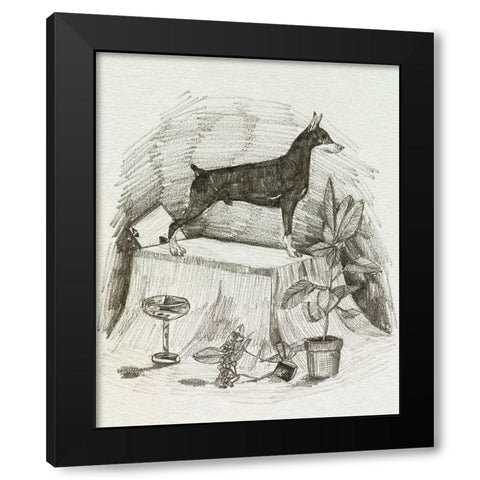 A Gentleman III Black Modern Wood Framed Art Print with Double Matting by Wang, Melissa