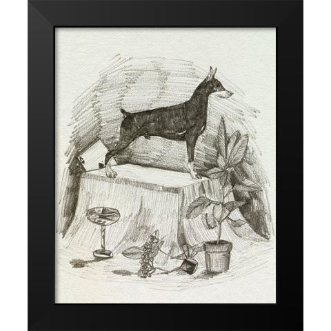 A Gentleman III Black Modern Wood Framed Art Print by Wang, Melissa