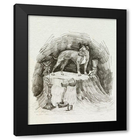 A Gentleman V Black Modern Wood Framed Art Print with Double Matting by Wang, Melissa