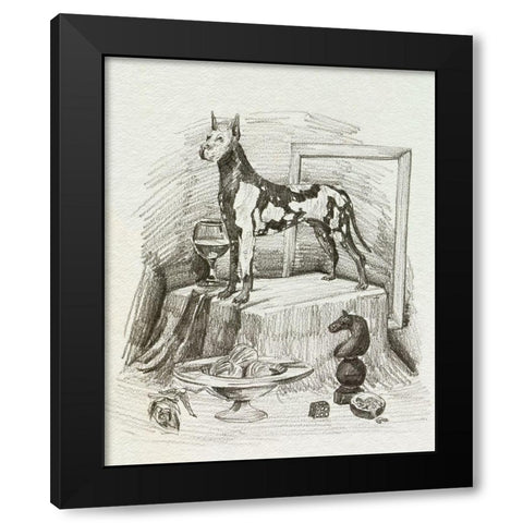 A Gentleman VI Black Modern Wood Framed Art Print with Double Matting by Wang, Melissa