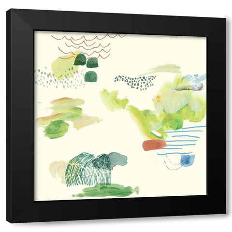The Lightly Sky I Black Modern Wood Framed Art Print with Double Matting by Wang, Melissa