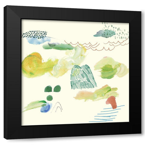 The Lightly Sky II Black Modern Wood Framed Art Print with Double Matting by Wang, Melissa