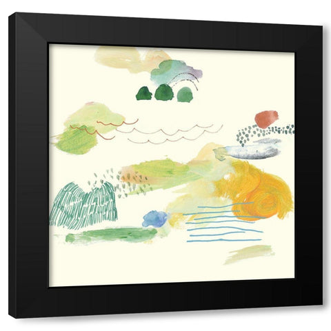 The Lightly Sky IV Black Modern Wood Framed Art Print with Double Matting by Wang, Melissa
