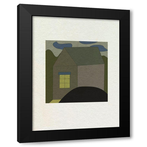 Mountain Houses I Black Modern Wood Framed Art Print by Wang, Melissa