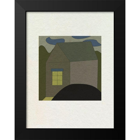 Mountain Houses I Black Modern Wood Framed Art Print by Wang, Melissa