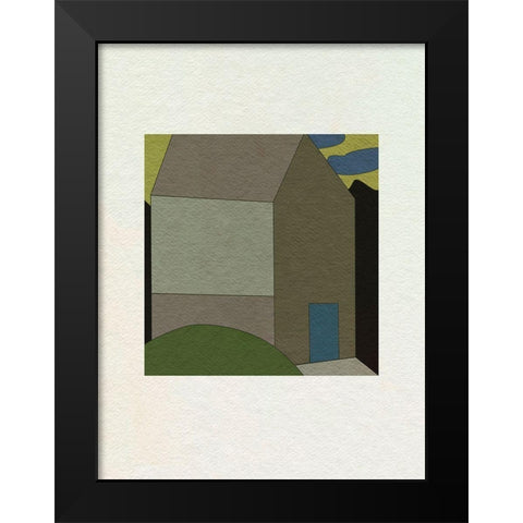 Mountain Houses III Black Modern Wood Framed Art Print by Wang, Melissa