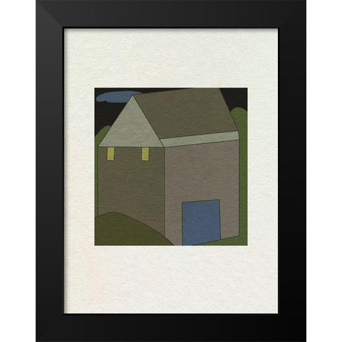 Mountain Houses IV Black Modern Wood Framed Art Print by Wang, Melissa