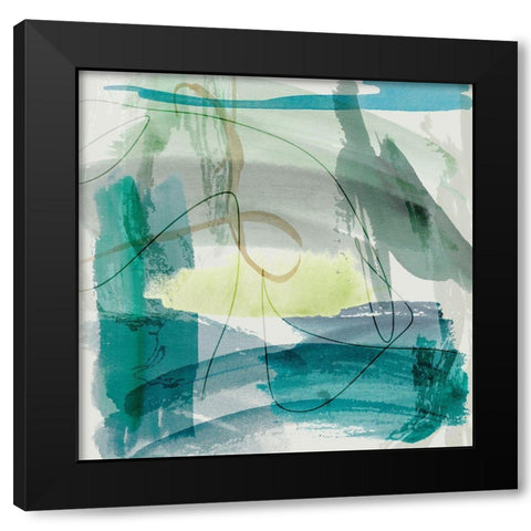 Evening Tide I Black Modern Wood Framed Art Print with Double Matting by Wang, Melissa