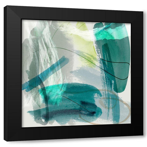 Evening Tide II Black Modern Wood Framed Art Print with Double Matting by Wang, Melissa