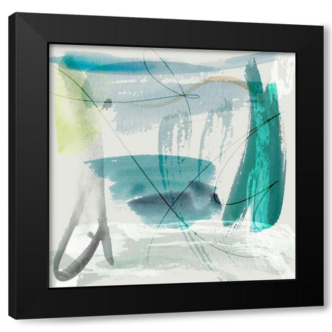 Evening Tide III Black Modern Wood Framed Art Print with Double Matting by Wang, Melissa