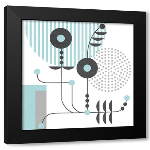 Disco VIII Black Modern Wood Framed Art Print with Double Matting by Wang, Melissa