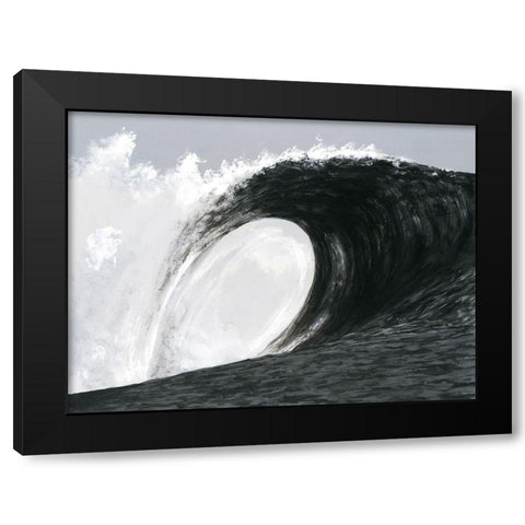 Black And White Waves IV Black Modern Wood Framed Art Print by Willett, Michael