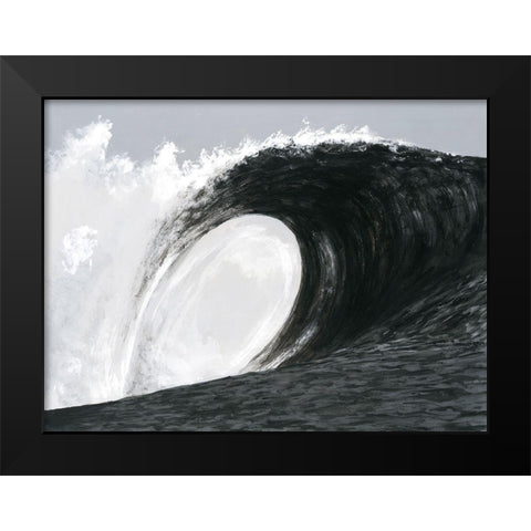 Black And White Waves IV Black Modern Wood Framed Art Print by Willett, Michael