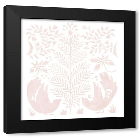 Otomi Inspired Christmas I Black Modern Wood Framed Art Print with Double Matting by Popp, Grace