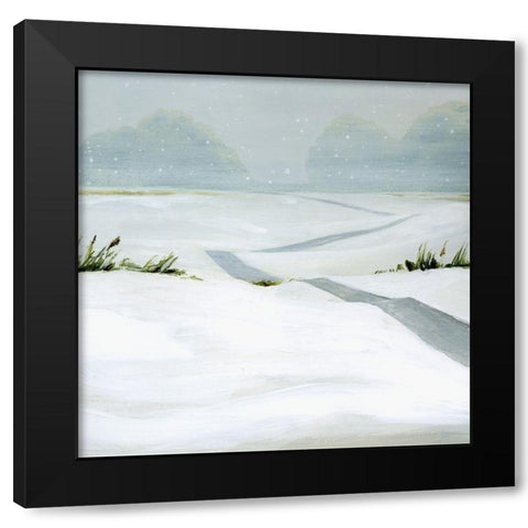 Snowfield II Black Modern Wood Framed Art Print with Double Matting by Popp, Grace