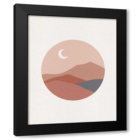 Deconstructed Desert II Black Modern Wood Framed Art Print with Double Matting by Green, Jacob