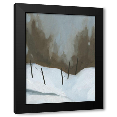 Deep Snow I Black Modern Wood Framed Art Print by Green, Jacob