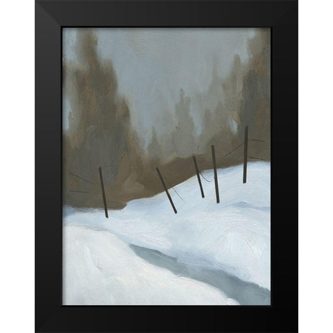 Deep Snow II Black Modern Wood Framed Art Print by Green, Jacob