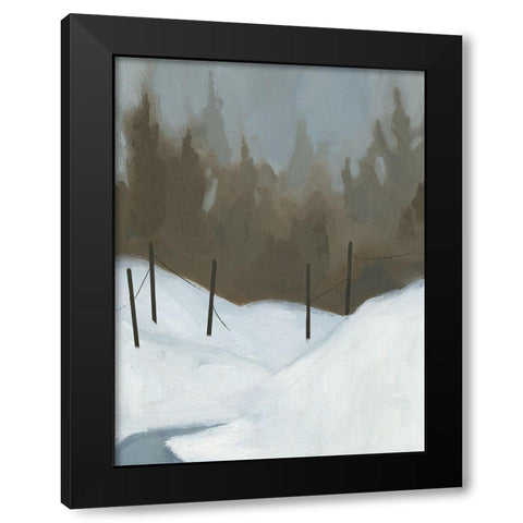 Deep Snow III Black Modern Wood Framed Art Print with Double Matting by Green, Jacob