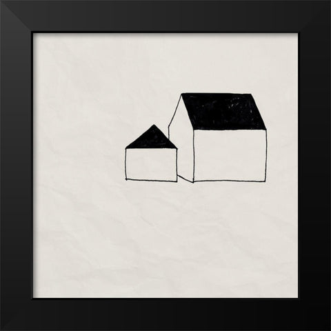 Simple Structures I Black Modern Wood Framed Art Print by Green, Jacob