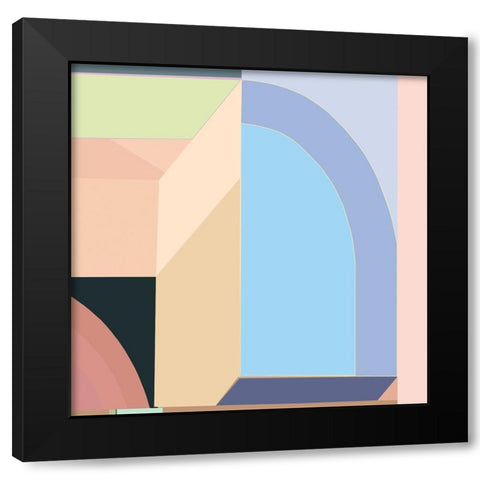 LTower9a II Black Modern Wood Framed Art Print with Double Matting by Cartissi
