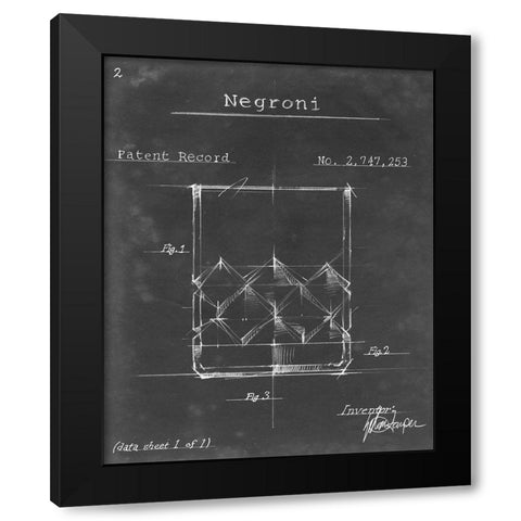 Barware Blueprint IX Black Modern Wood Framed Art Print with Double Matting by Harper, Ethan